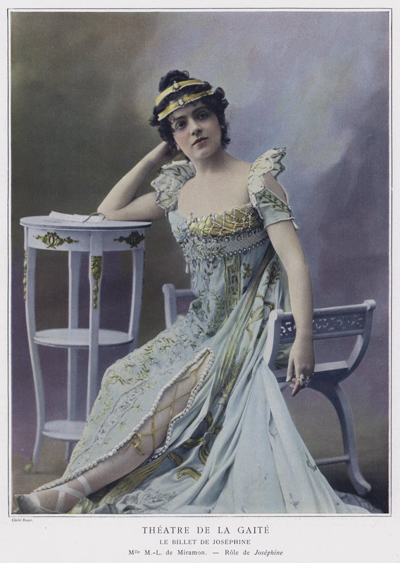 Marie-Louise de Miramon Josephinena elokuvassa Le Billet de Josephine (värillinen kuva) tekijältä French Photographer