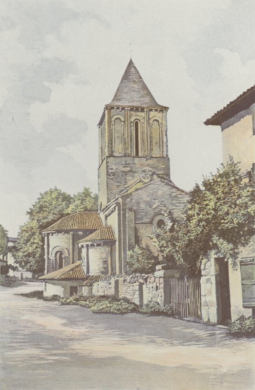 Melle, Saint-Pierren kirkko, apsidi ja kellotorni tekijältä French Photographer