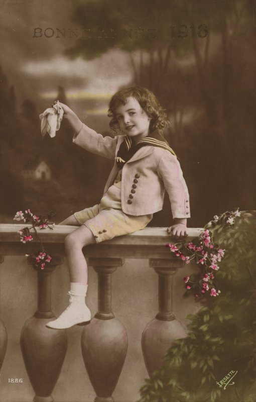 Uudenvuodenkortti, 1916 tekijältä French Photographer