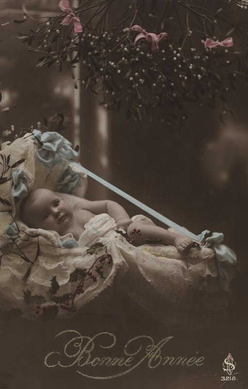 Uudenvuoden kortti vauvan kanssa tekijältä French Photographer