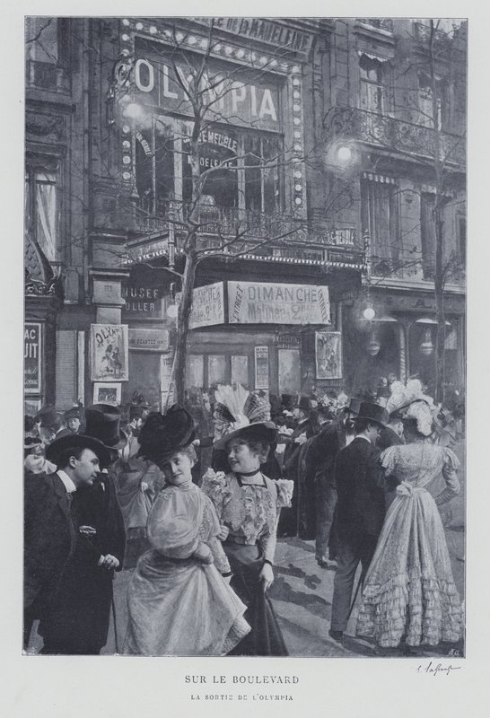Boulevard des Capucinesilla Pariisin Olympia-musiikkitalon ulkopuolella tekijältä French Photographer