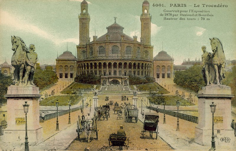 Palais du Trocadero, Pariisi, 1900-luvun alku (postikortti). tekijältä French Photographer