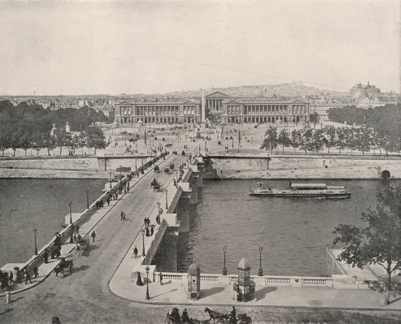 Pariisi: Näkymä Place de la Concordelle pohjoiseen katsoen (m/v kuva) tekijältä French Photographer
