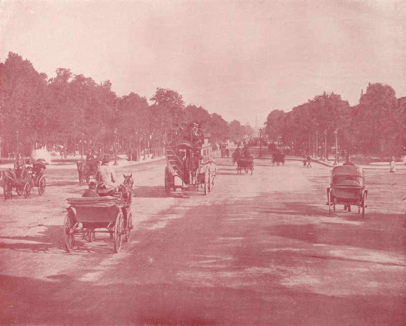 Pariisi: Avenue Champs Elysees (m/w kuva) tekijältä French Photographer