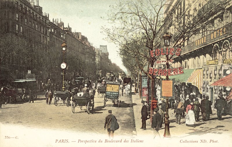 Pariisi, Boulevard des Italiens (värikuva) tekijältä French Photographer