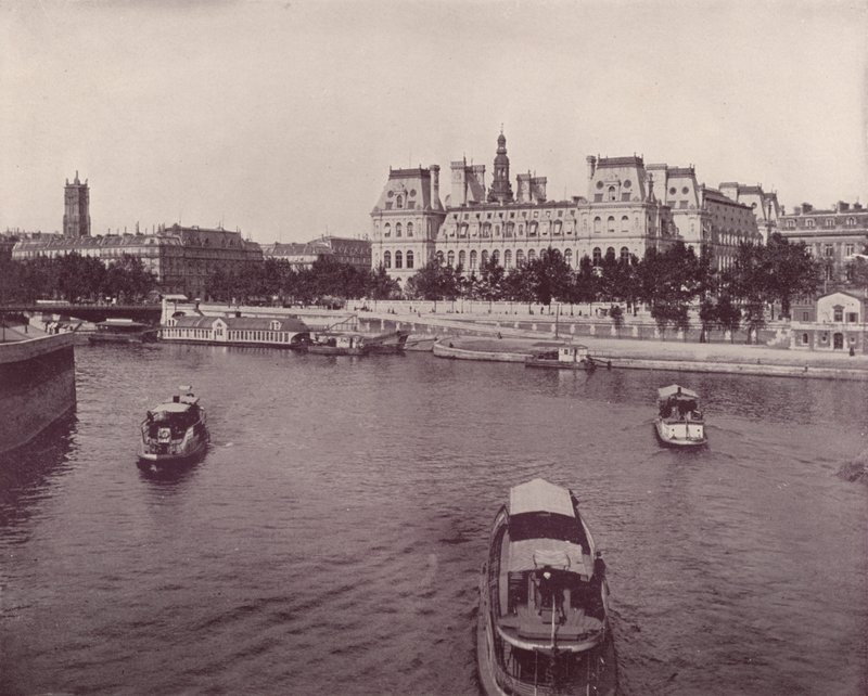 Pariisi: Hotel de Ville, joen puolelta (m/v kuva) tekijältä French Photographer