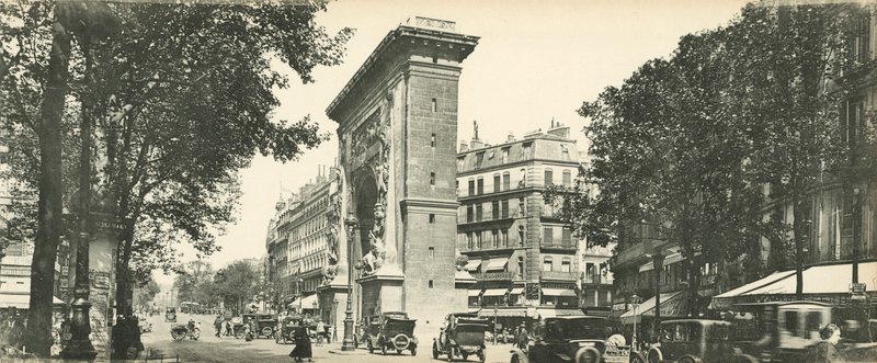 Pariisi, Grands Boulevards -näkymä, La Porte St-Denis, Perspective of Great Boulevards, St-Denis Gate tekijältä French Photographer