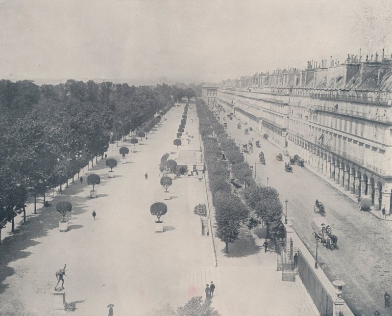 Pariisi: Rue de Rivoli ja Terrace of the Tuileries Garden (m/w kuva) tekijältä French Photographer