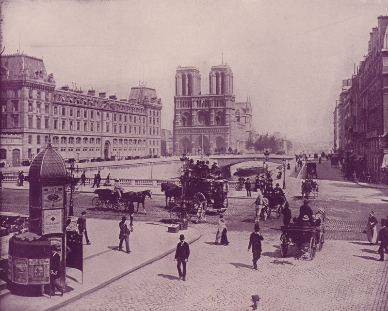 Pariisi: Pont St Michel ja Notre Dame (m/w kuva) tekijältä French Photographer