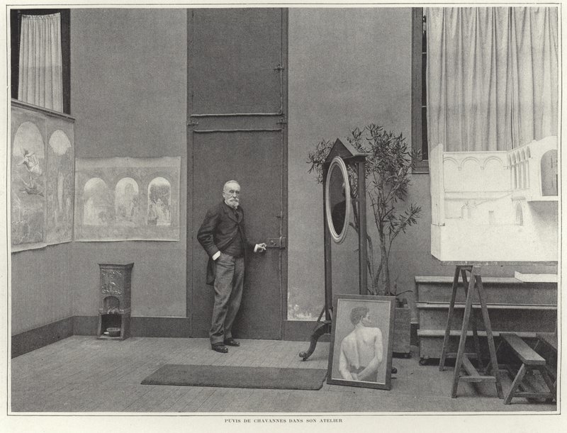 Pierre Puvis de Chavannes työpajassaan tekijältä French Photographer