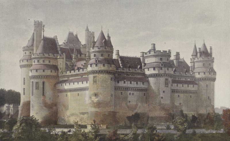 Pierrefonds, Chateau (näkymä Villers-Cotterets-tieltä) tekijältä French Photographer