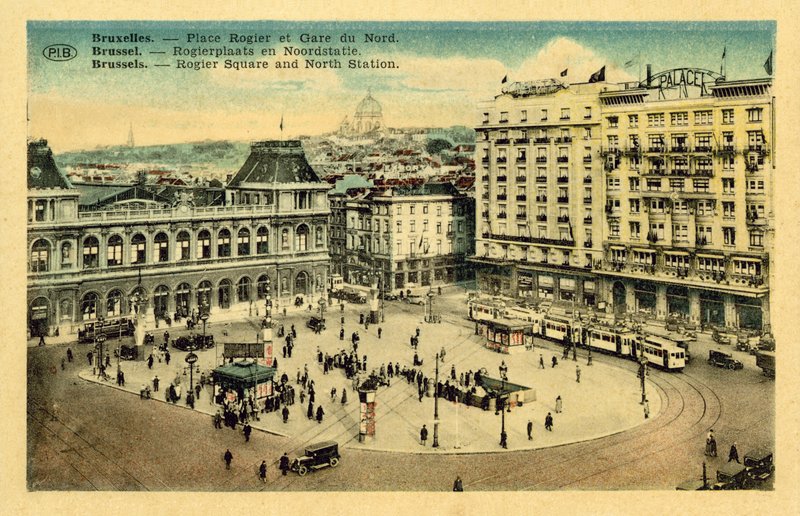 Place Rogier ja Gare du Nord, Bryssel (värikuva) tekijältä French Photographer