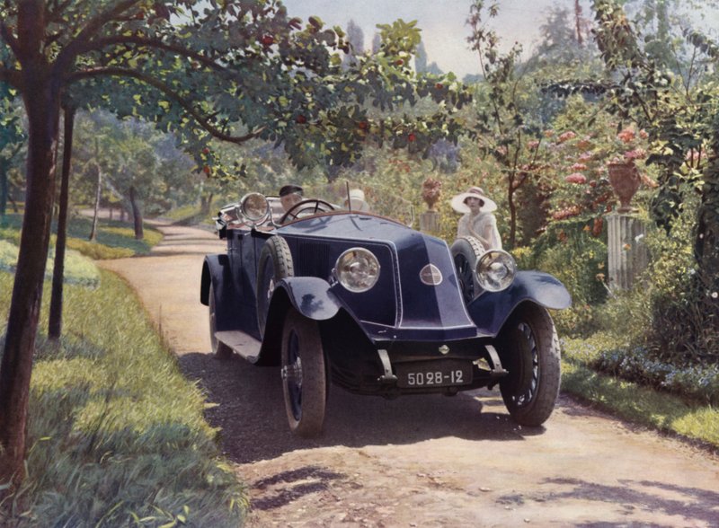 Renault, Torpedo "Sport", 40 hv 6 pyörää (värikuva). tekijältä French Photographer