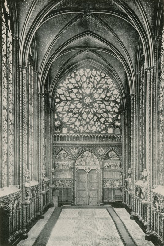 Rosette de la Sainte-Chapelle, Ruusu-ikkuna Pyhän kappelissa (valokuvakaiverrus) tekijältä French Photographer
