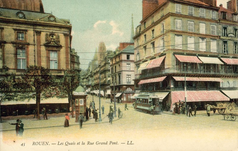 Rouen, Ranska, The Quays, The Grand Pont Street tekijältä French Photographer