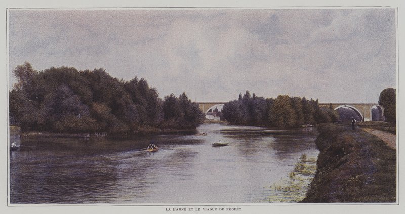 Marne-joki ja Nogentin maasilta, Ranska (värikuva) tekijältä French Photographer