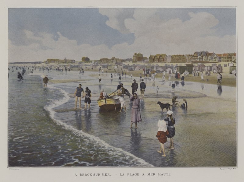 Ranta nousuveden aikaan, Berck-sur-Mer, Ranska (värikuva) tekijältä French Photographer