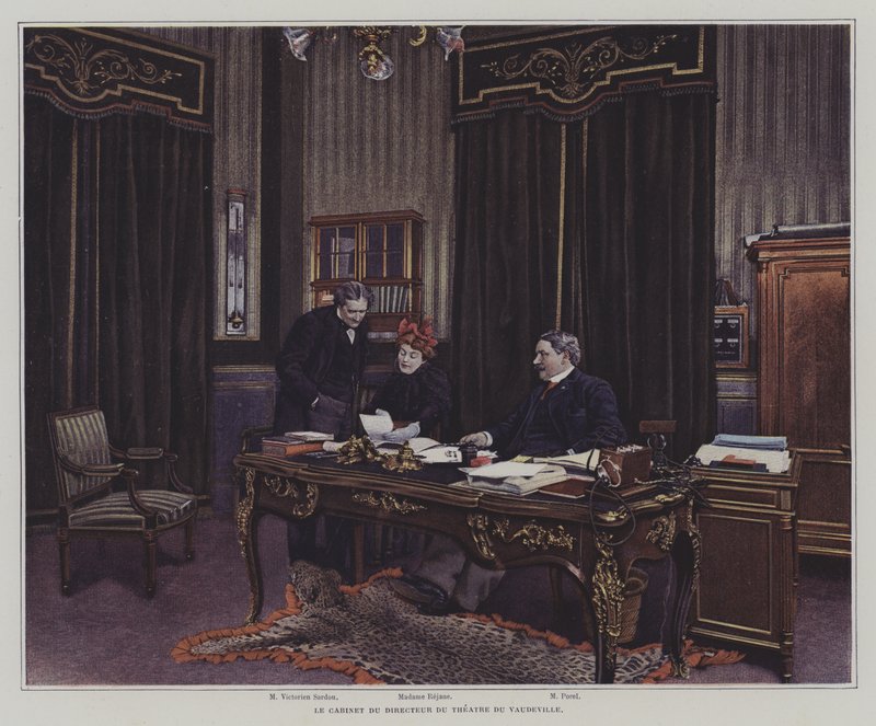 Theatre du Vaudevillen johtajan toimisto Pariisissa (värikuva) tekijältä French Photographer