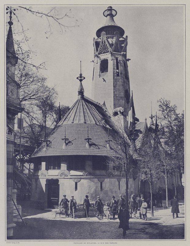 Suomen paviljonki Exposition Universelle 1900 -näyttelyssä, Pariisi (m/v kuva) tekijältä French Photographer