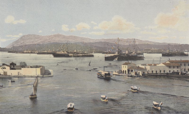 Toulon, Darse Vieille ja Petite Rade, Näkymä Quai de Cronstadtilta tekijältä French Photographer