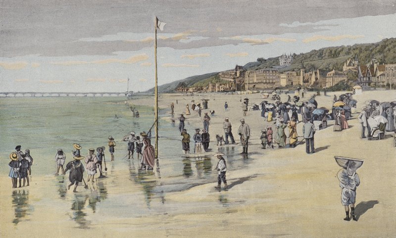 Trouville, ranta vuoroveden aikaan tekijältä French Photographer