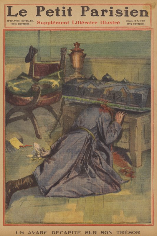 Aarteensa mestannut kurja (väri litho) tekijältä French School