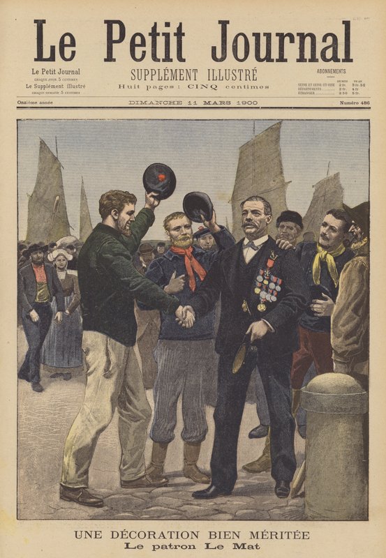 Hyvin ansaittu koriste (väri litho) tekijältä French School