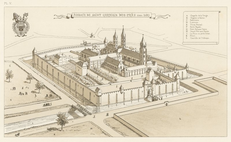 Saint Germain des-Presin luostari, noin 1520 tekijältä French School