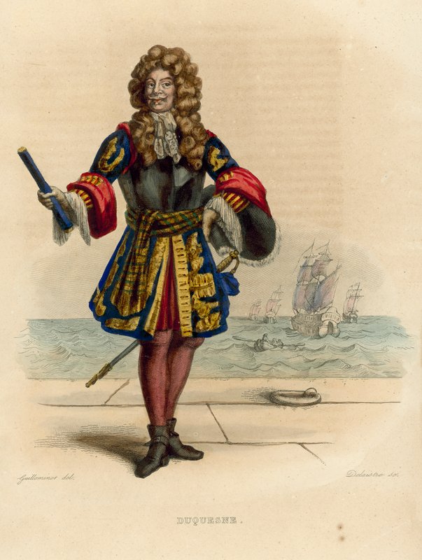 Abraham Duquesne (värillinen kaiverrus) tekijältä French School