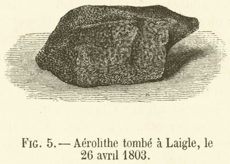 Aerolithe Falls Laiglessa, 26. huhtikuuta 1803 (kaiverrus) tekijältä French School