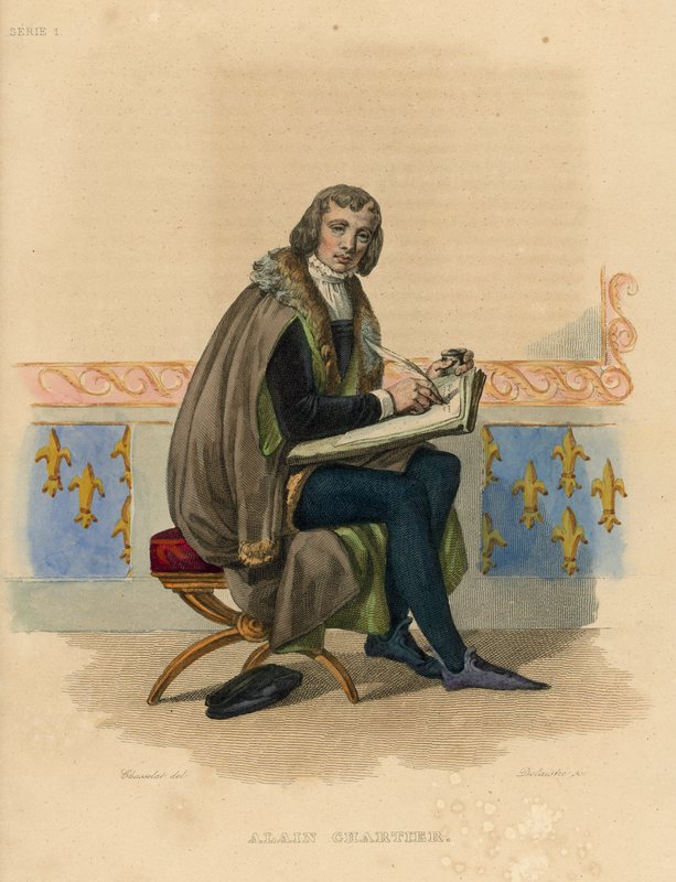 Alain Chartier (värillinen kaiverrus) tekijältä French School