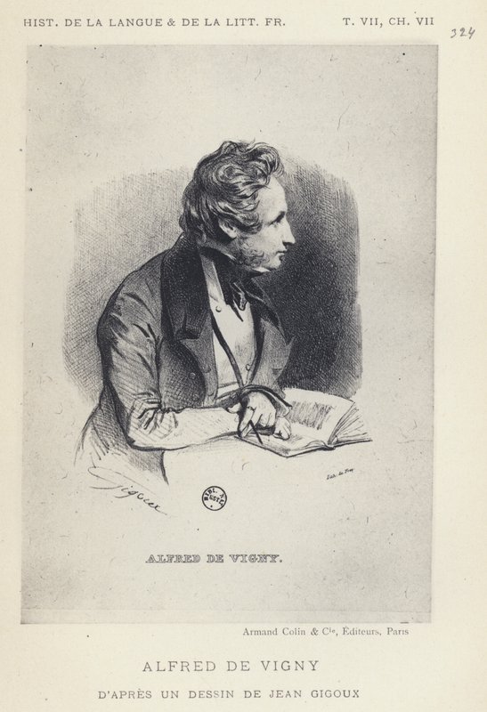 Alfred De Vigny (litho) tekijältä French School