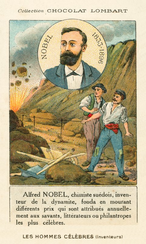 Alfred Nobel, ruotsalainen kemisti ja teollisuusmies, joka keksi dynamiitin tekijältä French School