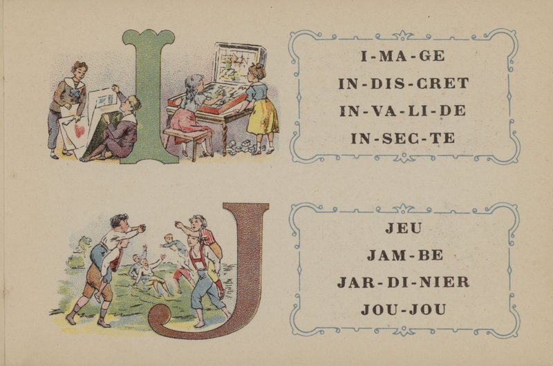 Falieres Fosphatine Alphabet (väri litho) tekijältä French School