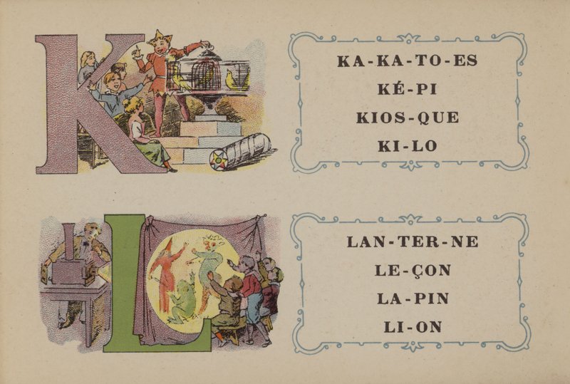 Falieres Fosphatine Alphabet (väri litho) tekijältä French School