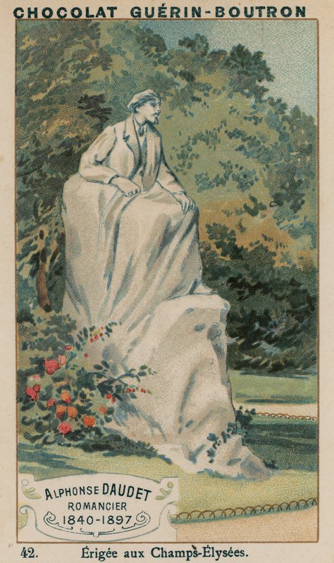 Alphonse Daudet, kirjailija, 1840-1897, pystytetty Champs-Elyseesille tekijältä French School