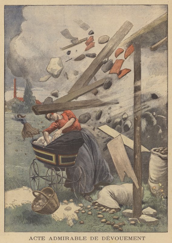 Ihailtava omistautuminen (väri litho) tekijältä French School
