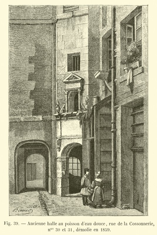 Entinen makean veden kalatori, rue de la Cossonnerie, nro 30 ja 31, purettu vuonna 1859 tekijältä French School