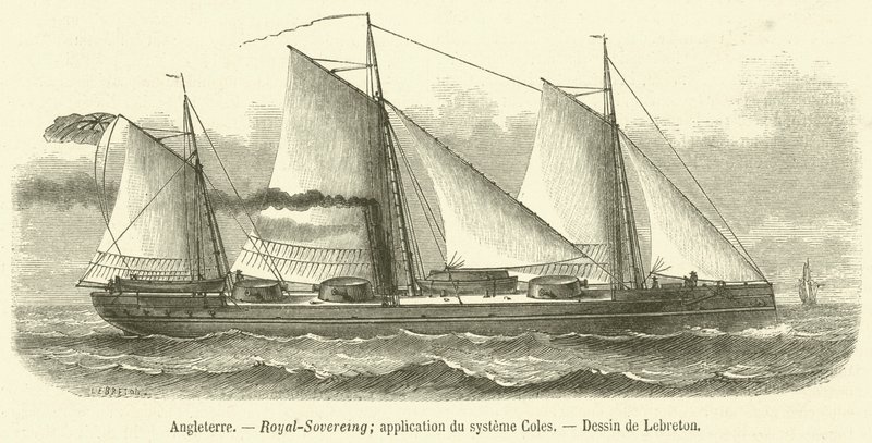 Angleterre, Royal-Sovereign, sovellus du systeme Coles (kaiverrus) tekijältä French School