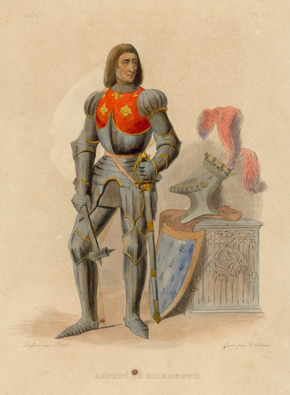 Arthus de Richemont (värillinen kaiverrus) tekijältä French School