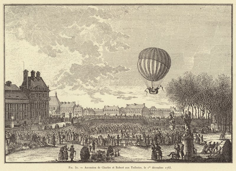 Charlesin ja Robertin taivaaseenastuminen Tuileries