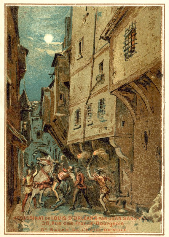 John the Fearless, Burgundin herttuan miehet murhasivat Orleansin Louisin, Pariisi, 1407 tekijältä French School
