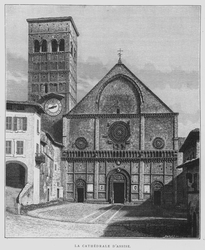 Assisin katedraali, Italia (litho) tekijältä French School
