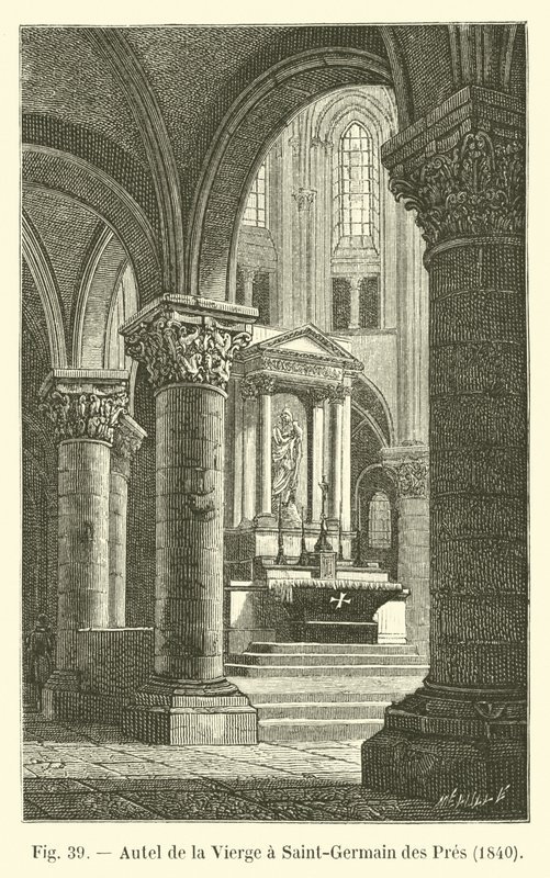 Neitsytalttari Saint-Germain des Presissä, 1840 tekijältä French School