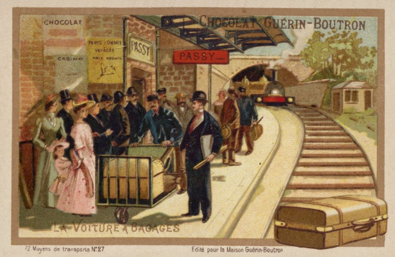 Matkatavarakärry (chromolitho) tekijältä French School