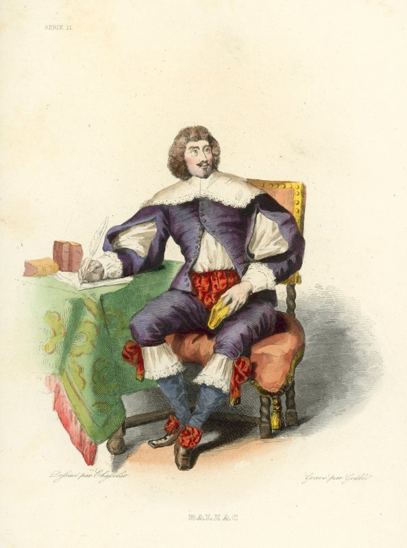 Balzac (värillinen kaiverrus) tekijältä French School