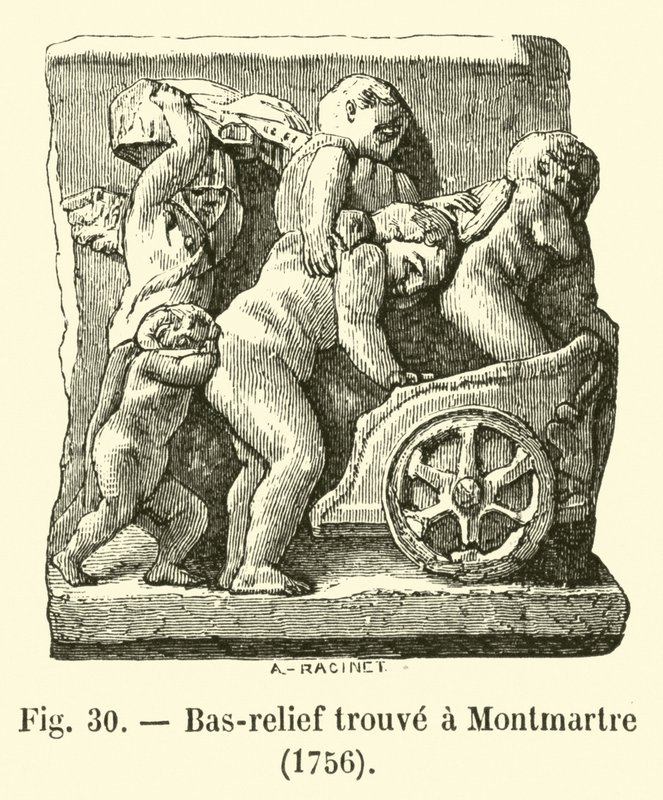 Montmartresta löydetty bareljeef, 1756 tekijältä French School
