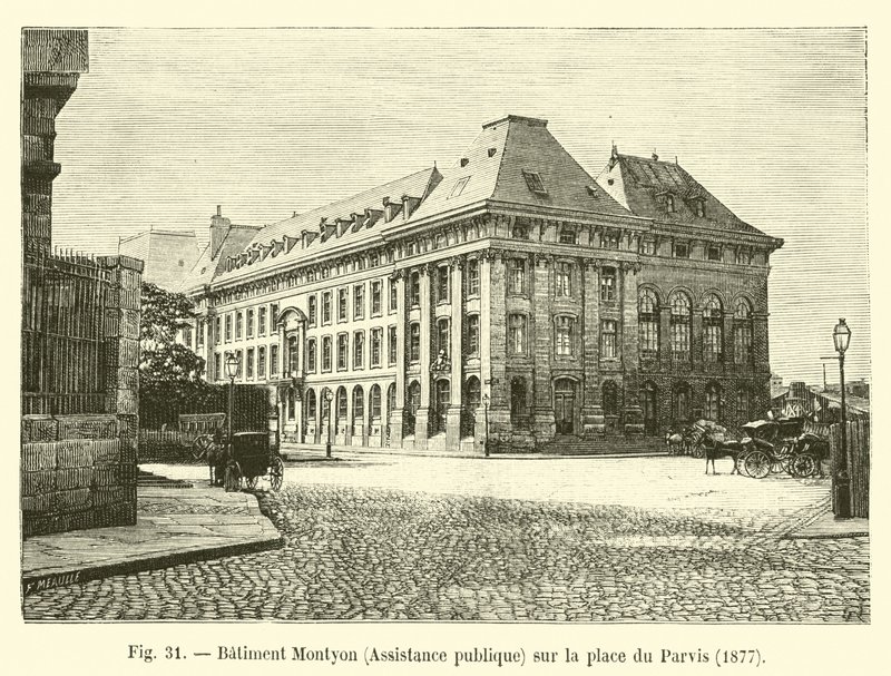 Montyon Building, Public Assistance, Place du Parvis, 1877 tekijältä French School