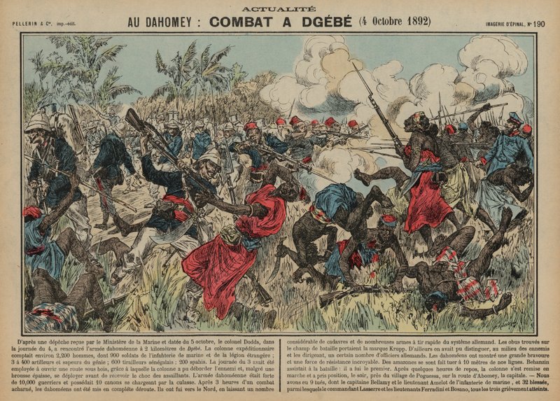 Dgeben taistelu, Dahomey, toinen Ranskan ja Dahomean sota, 4. lokakuuta 1892 tekijältä French School