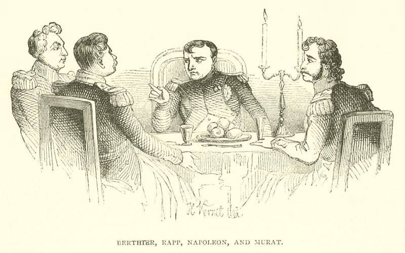 Berthter, Rapp, Napoleon ja Murat (kaiverrus) tekijältä French School